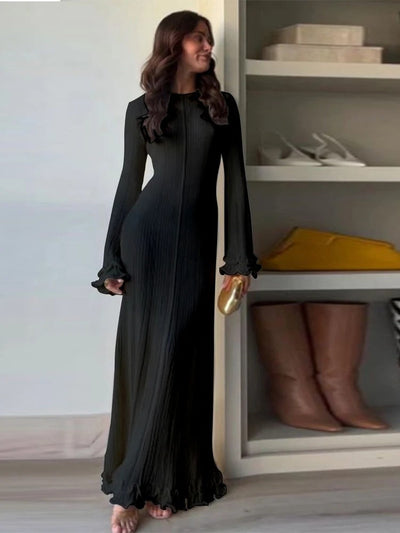 Damen spitzenstrickkleid