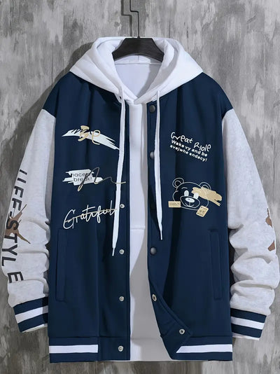 Baseballjacke mit Kapuze für Herren