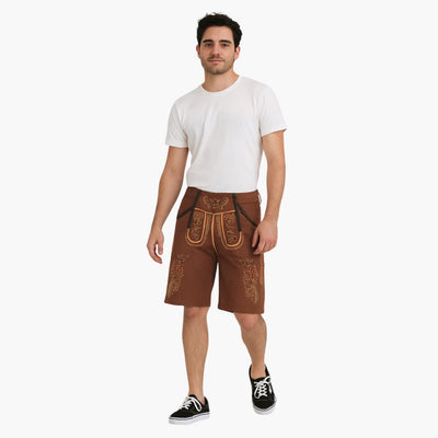 Traditionelle kurze Lederhose für Herren - Oktoberfest 2025