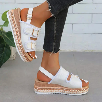 Alia - Lässige Denim Wedges