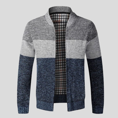 Gestreifte Strickjacke für Herren