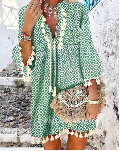 Helena - bohemian rotes kleid