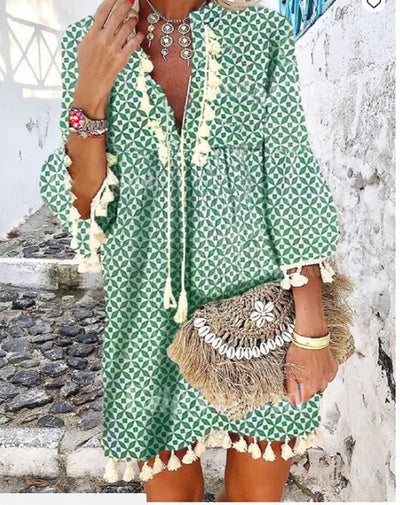 Helena - bohemian rotes kleid