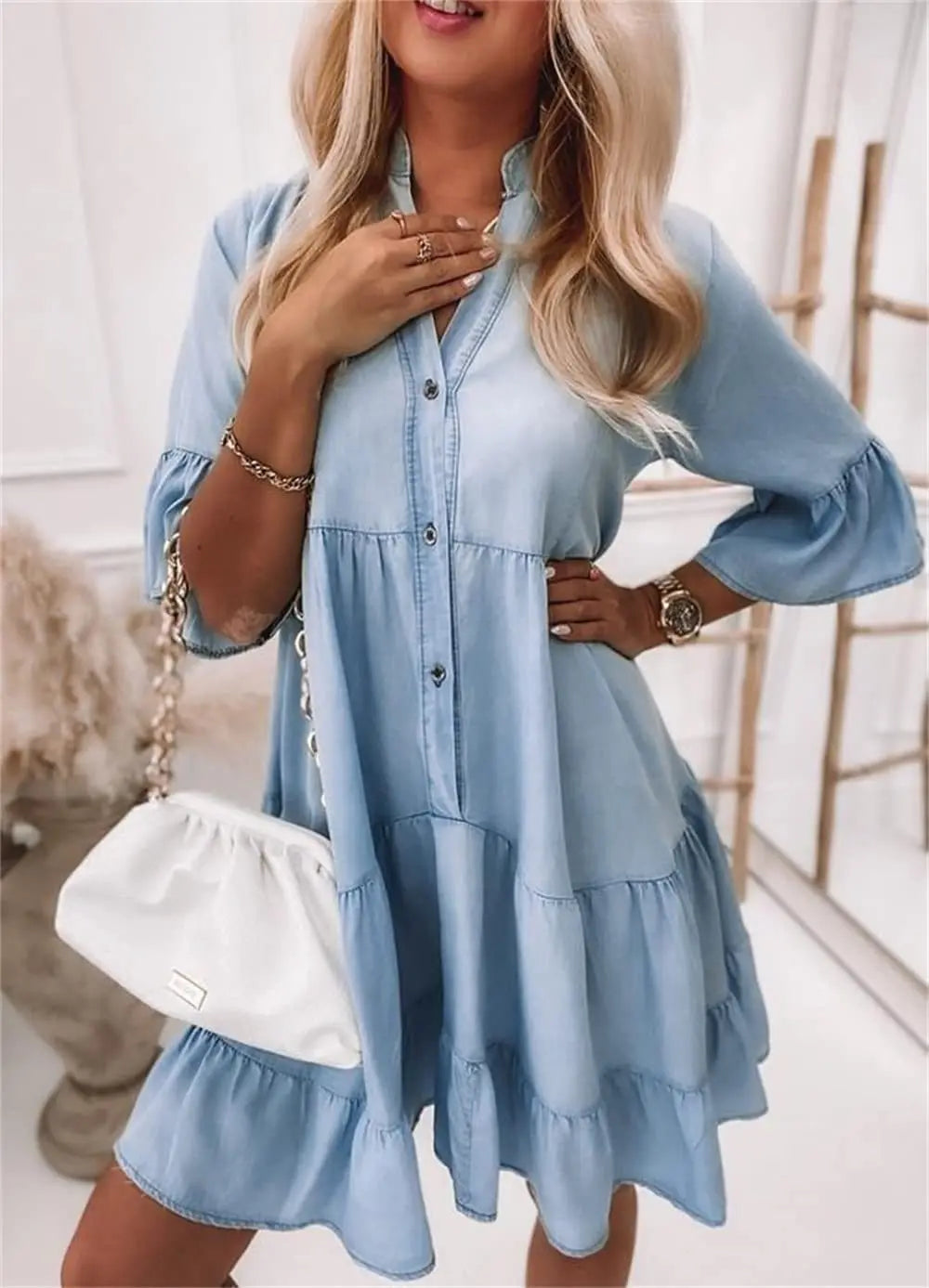 Denim-Kleid für frauen