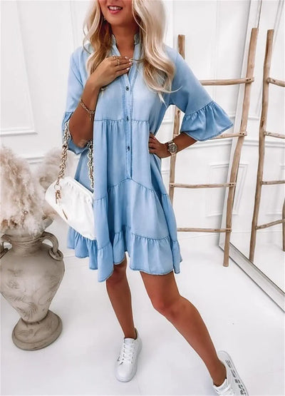Denim-Kleid für frauen