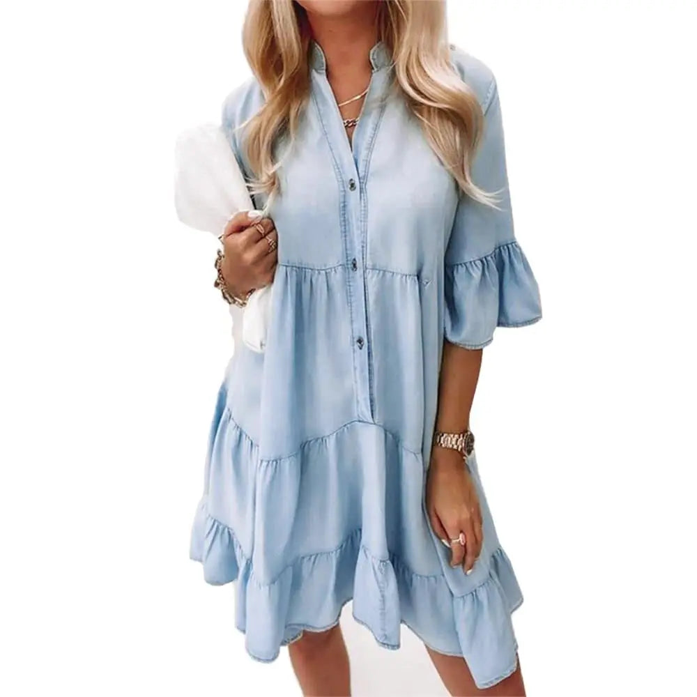 Denim-Kleid für frauen