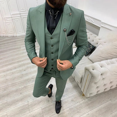 3 Teiliger Hochzeitsgastanzug Für Herren | Slim Fit