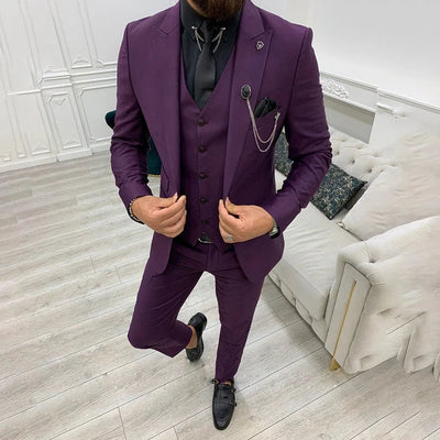 3 Teiliger Hochzeitsgastanzug Für Herren | Slim Fit