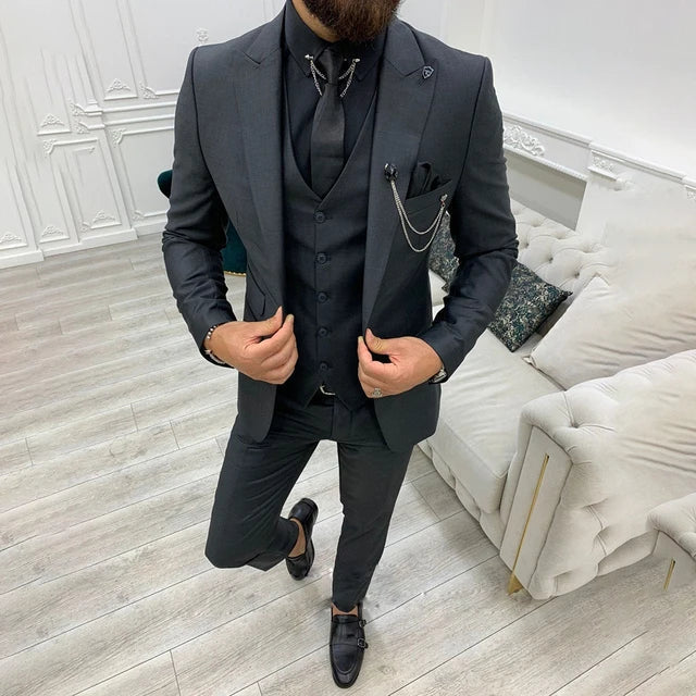 3 Teiliger Hochzeitsgastanzug Für Herren | Slim Fit