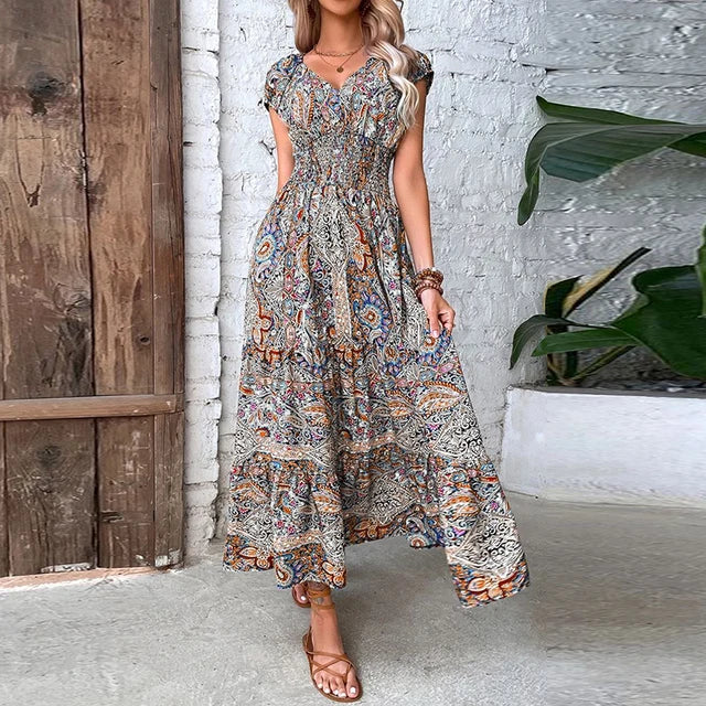 Luna - bohemian maxikleid sommer