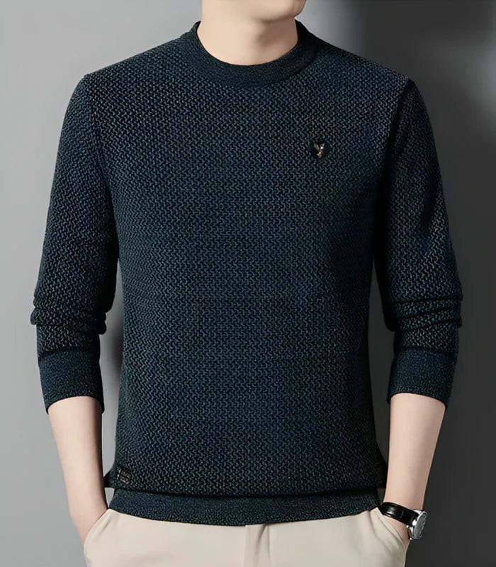 Klassischer crew-strickpullover