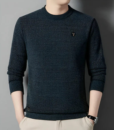 Klassischer crew-strickpullover