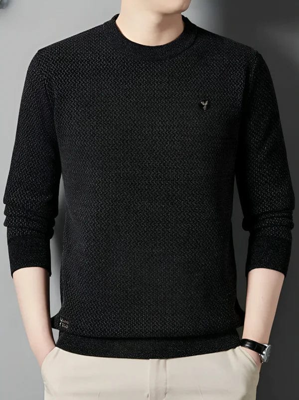 Klassischer crew-strickpullover