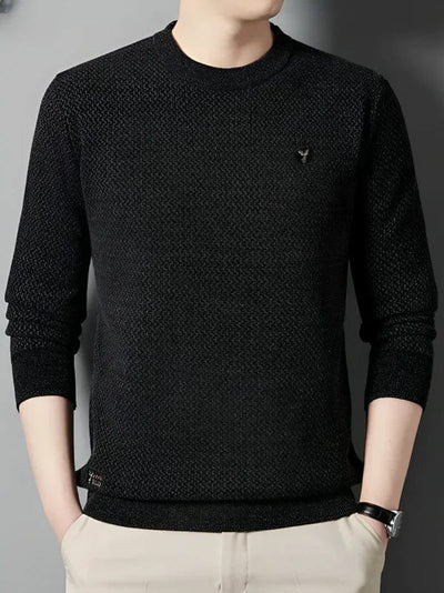 Klassischer crew-strickpullover