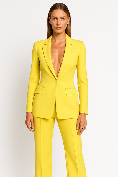 Elegantes Damen Zweiteiler Blazer-Set – Maßgeschneiderte Passform, Vielseitige Farben