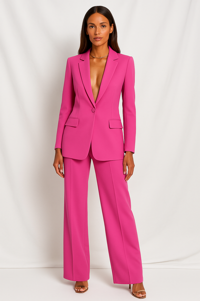 Elegantes Damen Zweiteiler Blazer-Set – Maßgeschneiderte Passform, Vielseitige Farben