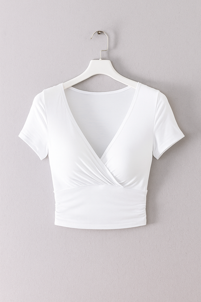 Schickes V-Ausschnitt Crop Top