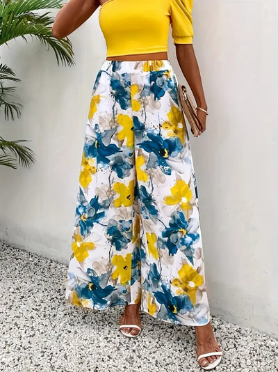 Juliet | Weite Blumenmuster-Hose