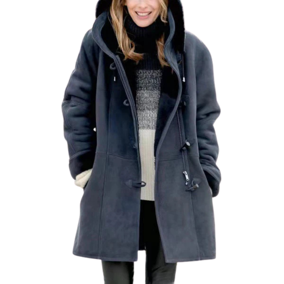 Kapuzen-Dufflecoat für Damen
