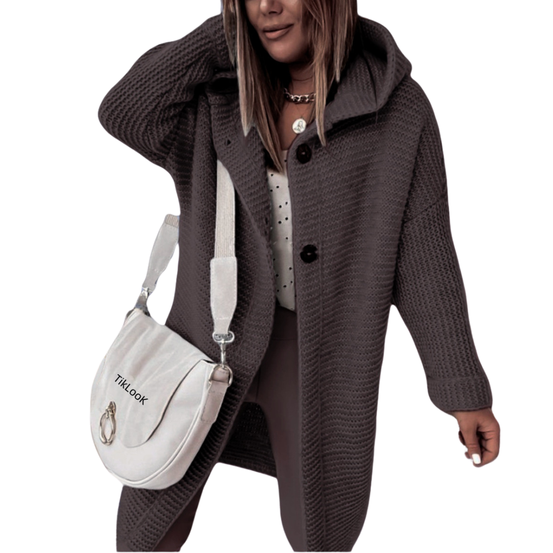 Strick-Cardigan mit Kapuze für Damen