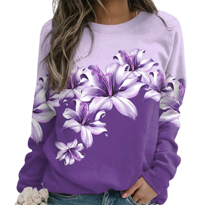 Blumiges Sweatshirt für Damen