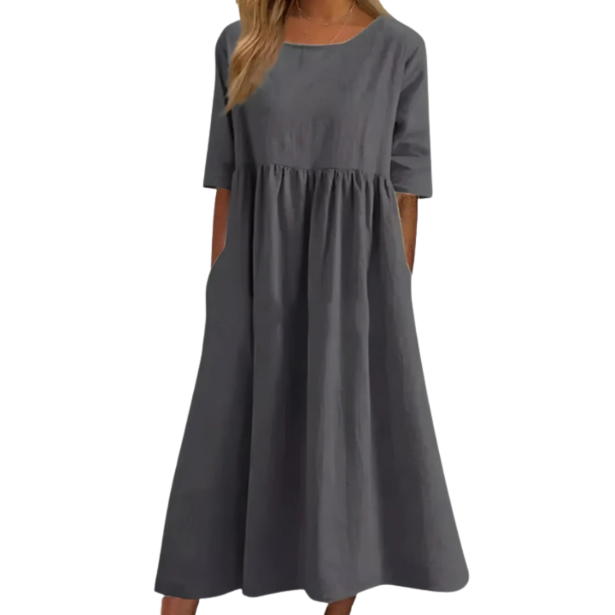 Lockeres Baumwollkleid Für Damen