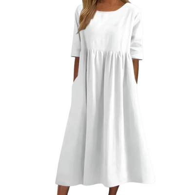 Lockeres Baumwollkleid Für Damen