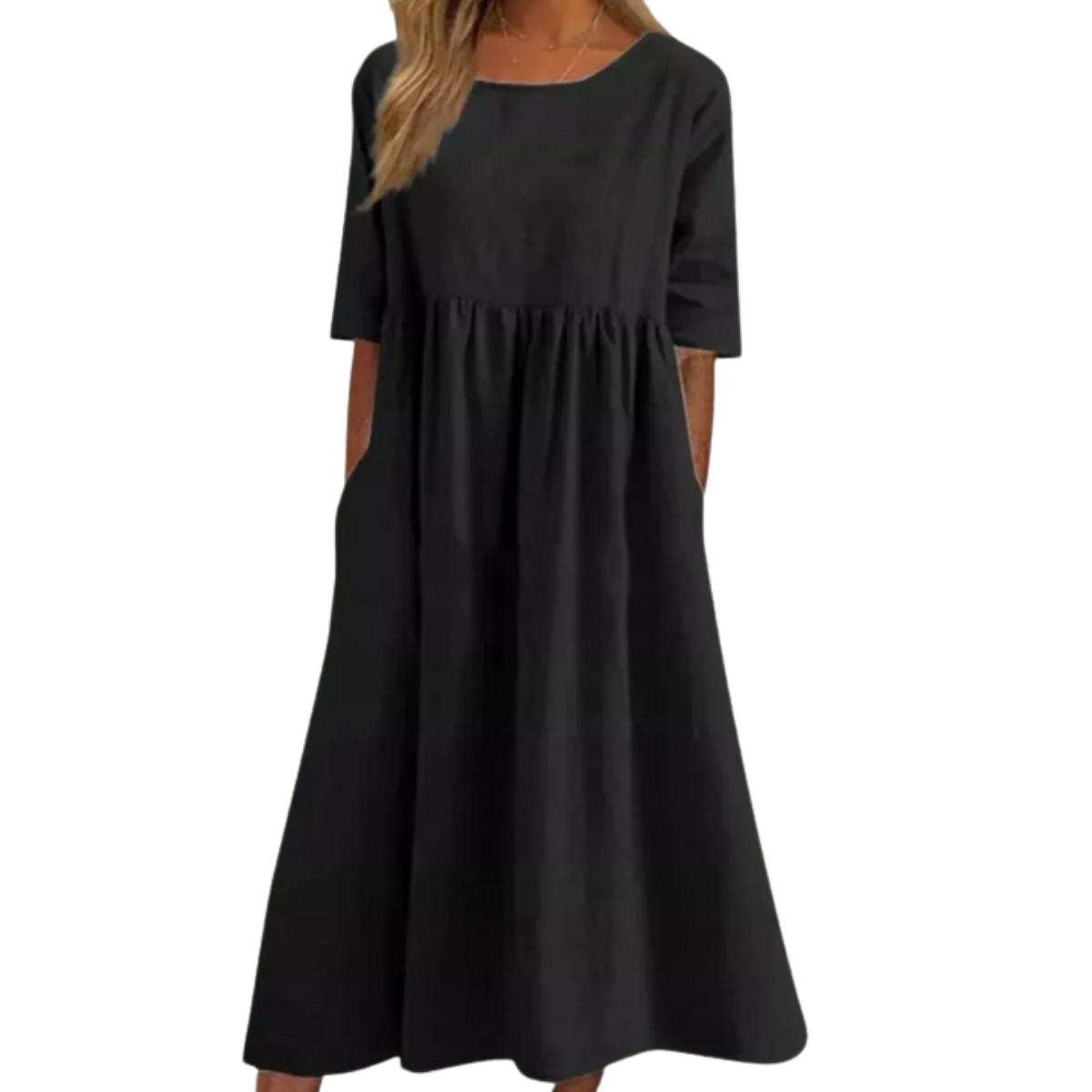 Lockeres Baumwollkleid Für Damen