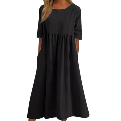 Lockeres Baumwollkleid Für Damen