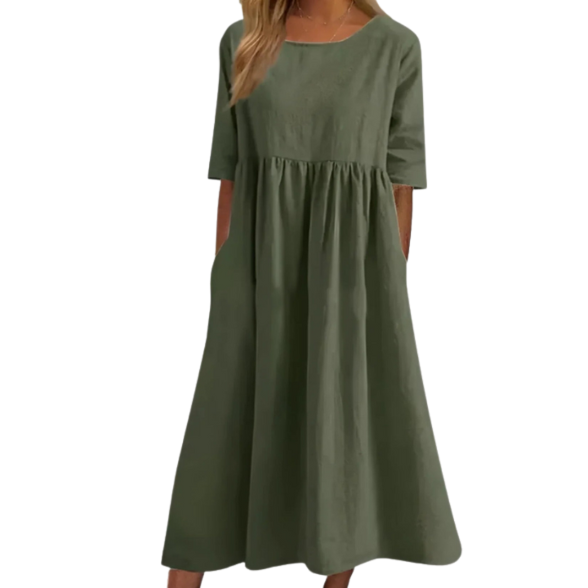 Lockeres Baumwollkleid Für Damen