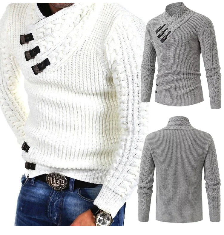 Weicher Langärmliger Strickpullover Für Herren | Warm