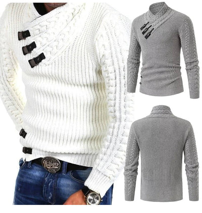 Weicher Langärmliger Strickpullover Für Herren | Warm