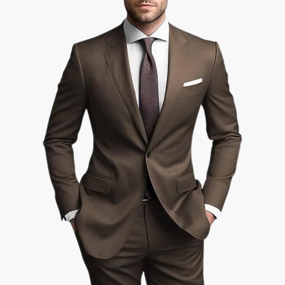 Herren Anzug Zweiteiler mit Reverskragen und schmaler Passform