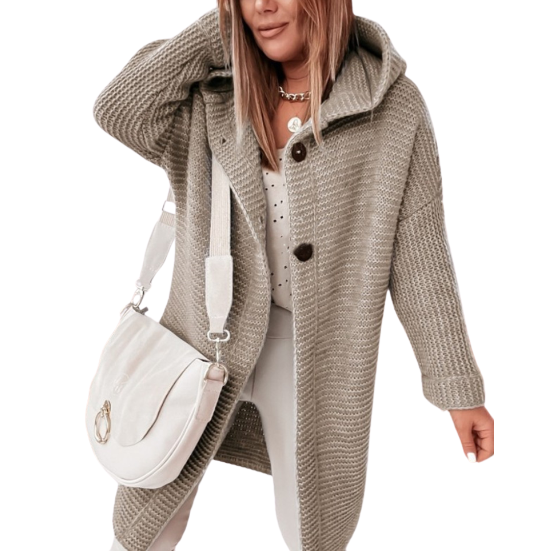 Strick-Cardigan mit Kapuze für Damen