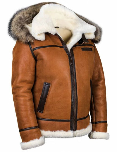 Leder wintermantel