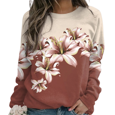 Blumiges Sweatshirt für Damen