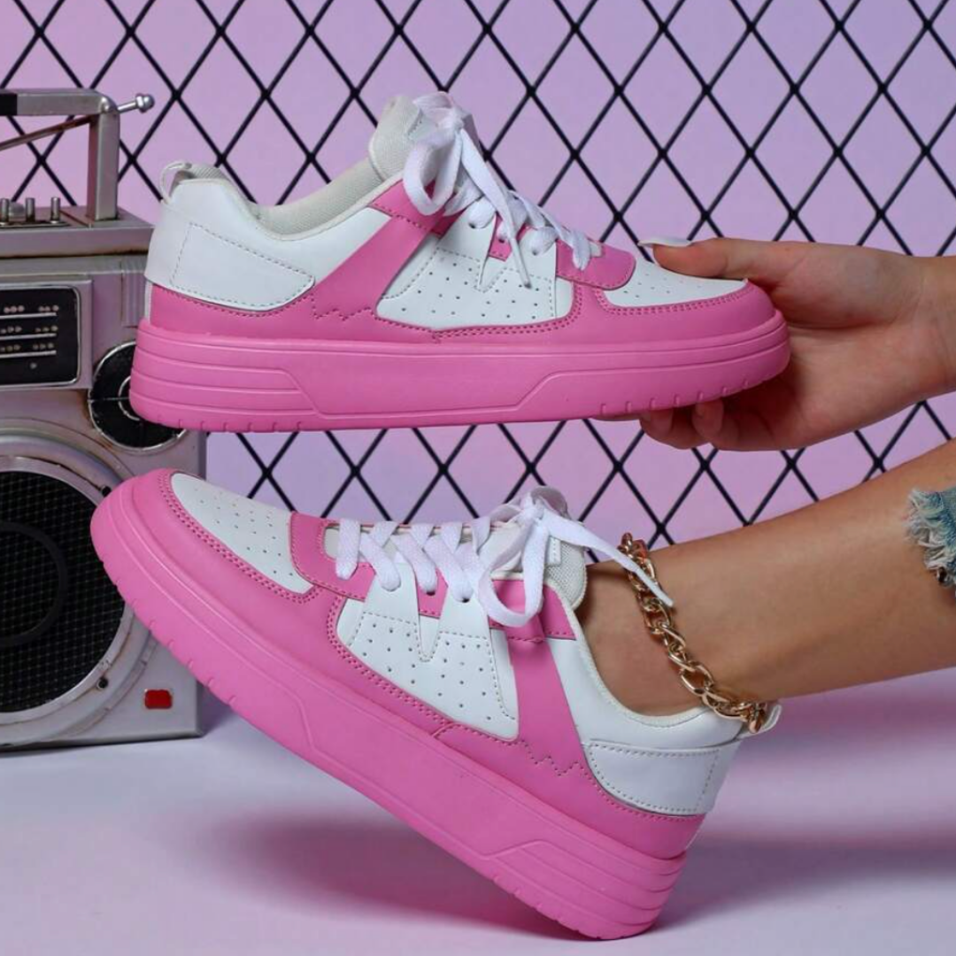 Damen-Sneaker mit Schnürverschluss und Chunky-Sohle