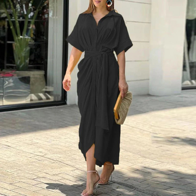 Elegantes Hemdblusenkleid Sommer Für Damen
