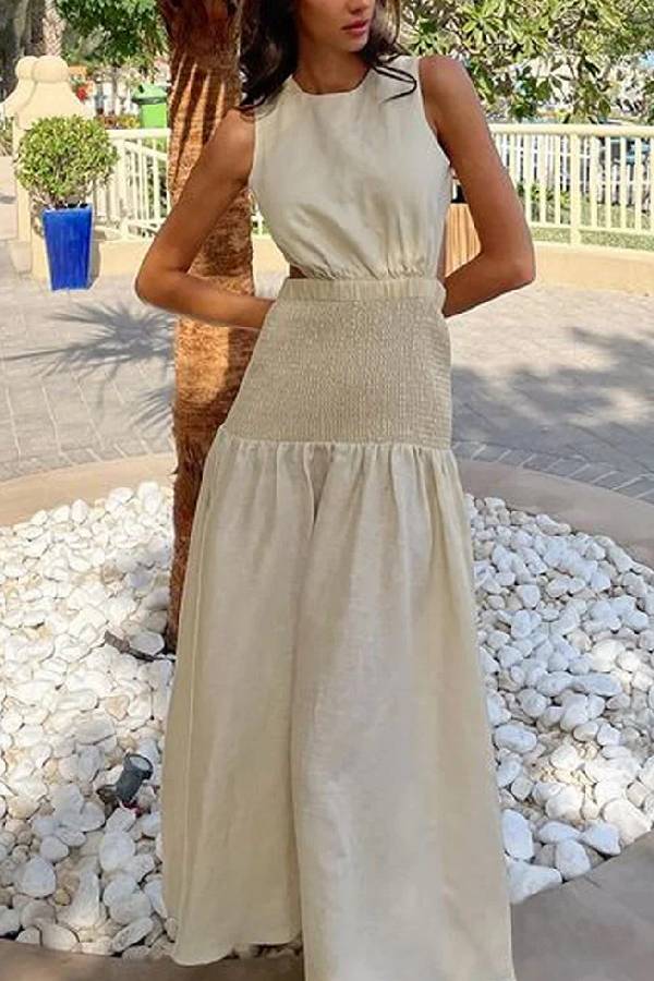 Zulema® | Lässiges, ärmelloses, rückenfreies Kleid