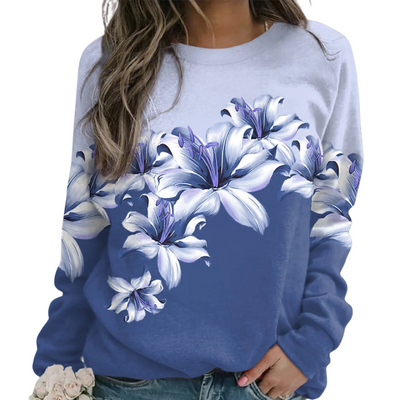 Blumiges Sweatshirt für Damen