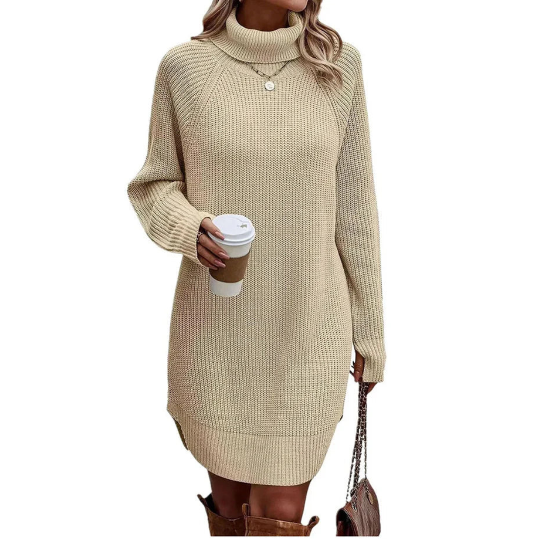 Strickkleid mit Rollkragen für Damen