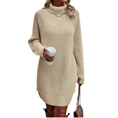 Strickkleid mit Rollkragen für Damen