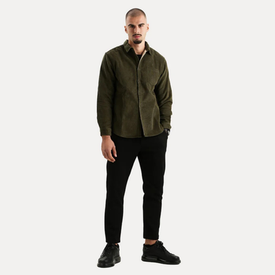 Herren Lässiges Langarm Button Down Hemd | Warme