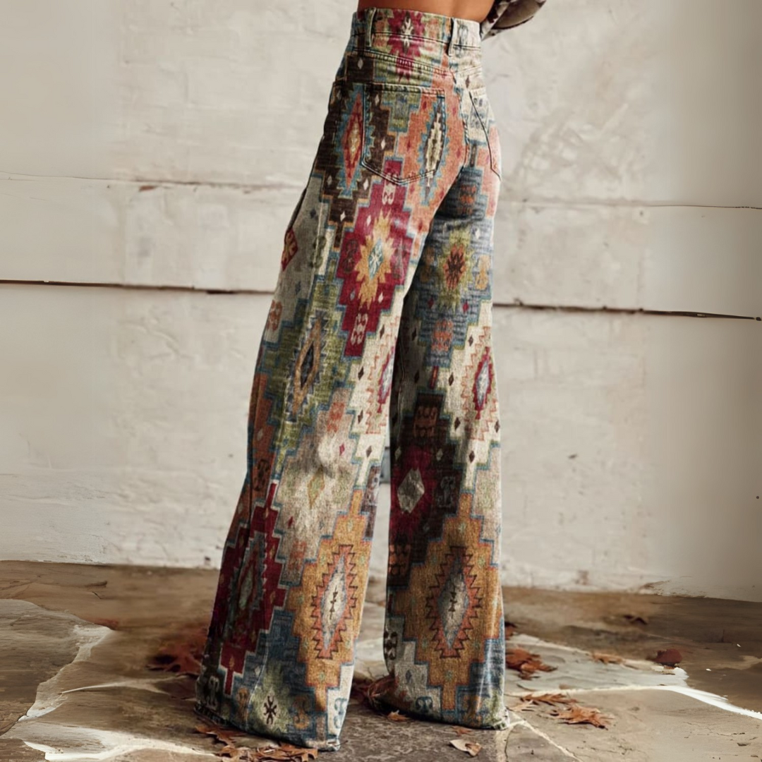 Gemusterte Hose für Damen