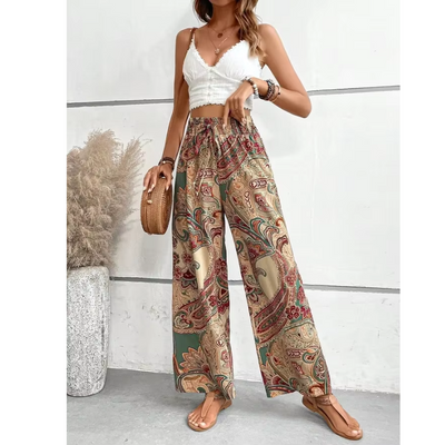 Damenhose Im Boho Stil | Weites Bein