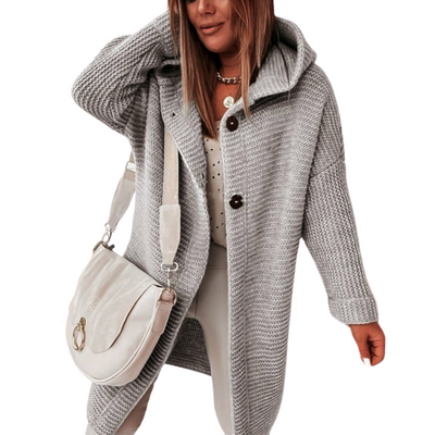 Strick-Cardigan mit Kapuze für Damen