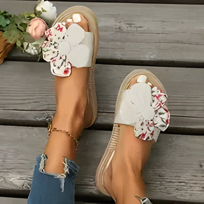Irma | Schicke Sommer-Sandalen mit Blumenmuster für Frauen
