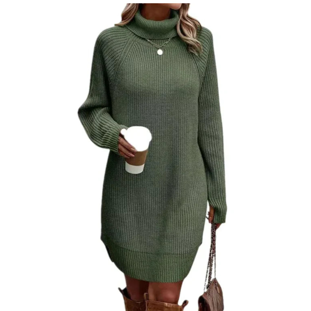 Strickkleid mit Rollkragen für Damen