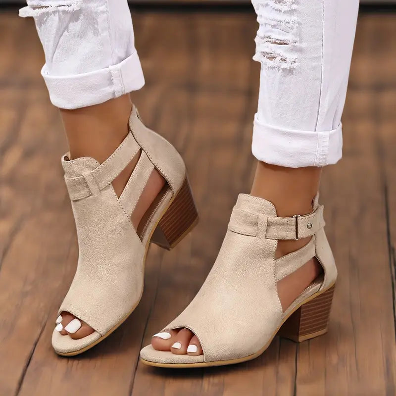 Charleen -  Damen-Sandalen mit klobigen Absätzen