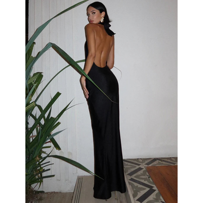 Wunderschönes Neckholder Abendkleid | Maxi